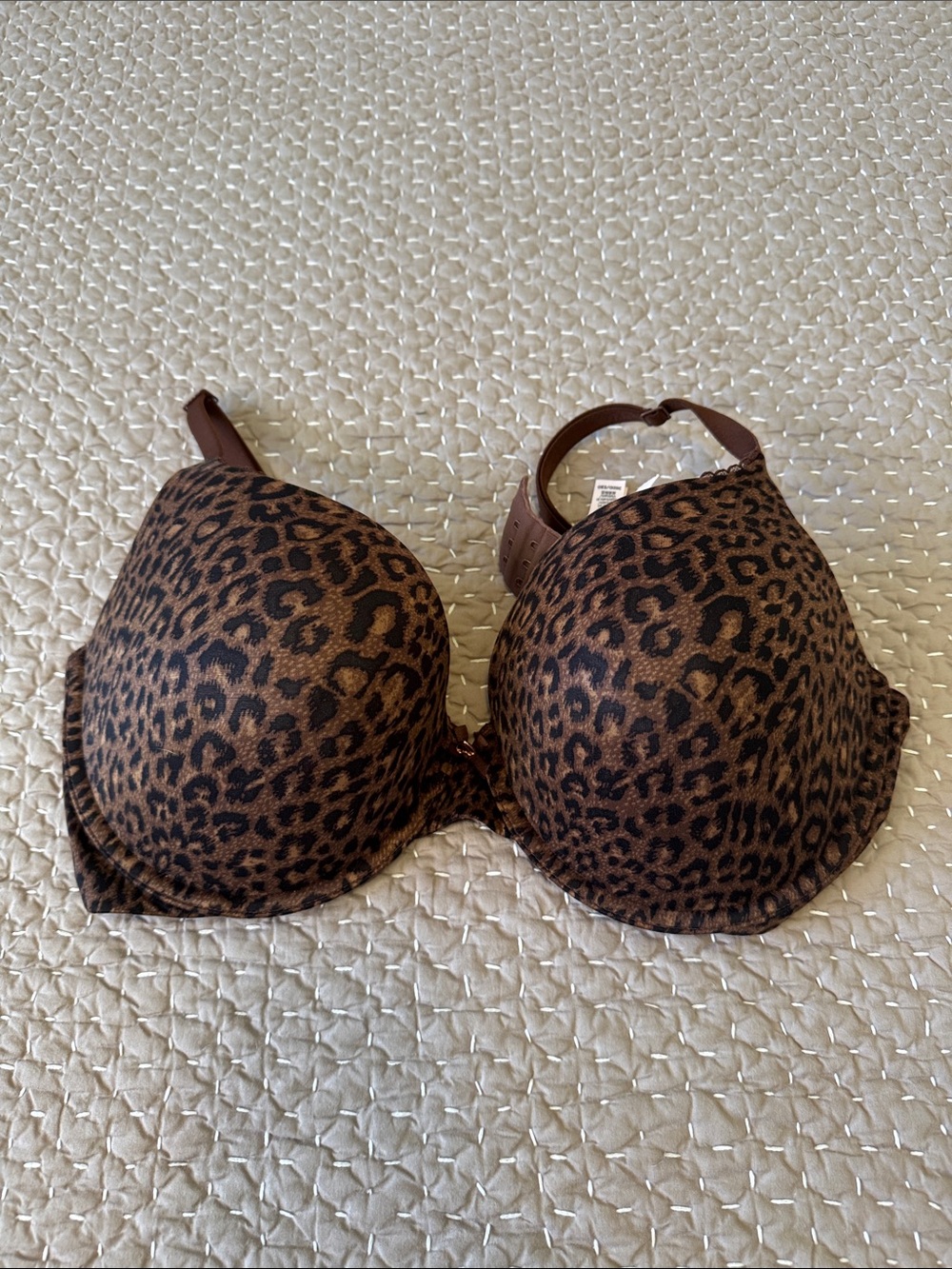Victoria's Secret Brown Leopard Print T-Shirt Bra - Padded